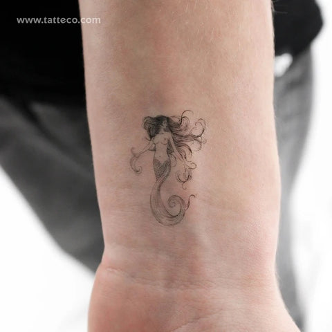 Jellyfish tattoos: Mermaid tattoo on the wrist