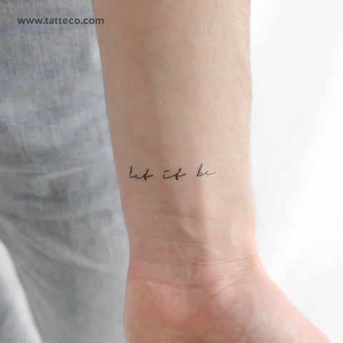Mantra Tattoo: Let it be lyric tattoo