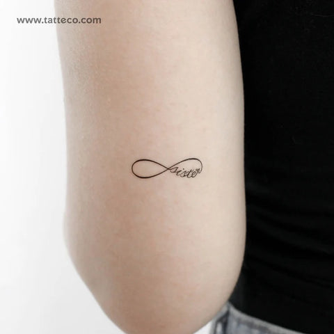 Matching sister tattoos: Infinity symbol sister tattoo
