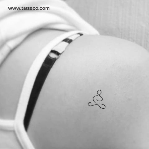 Minimalist Meditation Breathe Symbol Temporary Tattoo