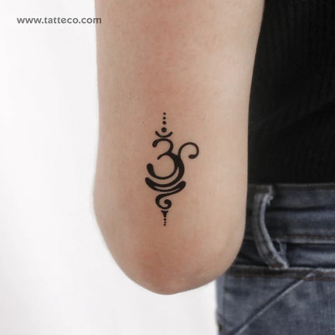 Mindfulness tattoos: Om symbol temporary tattoo
