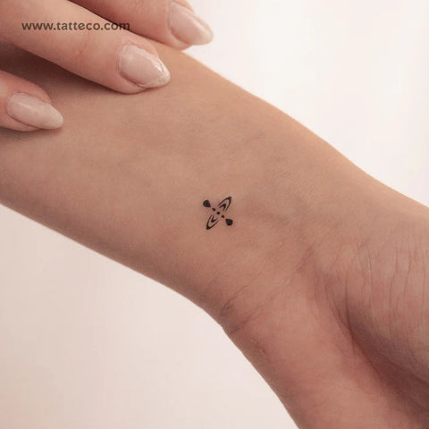 Mindfulness Tattoos: Small mindfulness symbol wrist tattoo