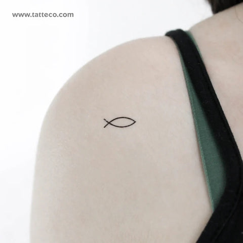 Minimalist Christian Tattoos: Jesus Fish Tattoo