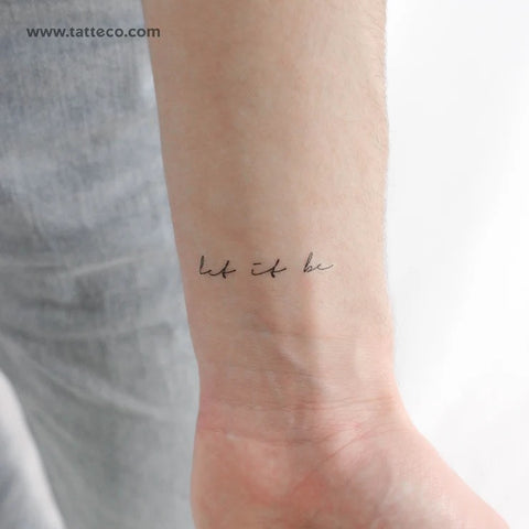 Music tattoos: Let It Be Beatles Lyric Tattoo
