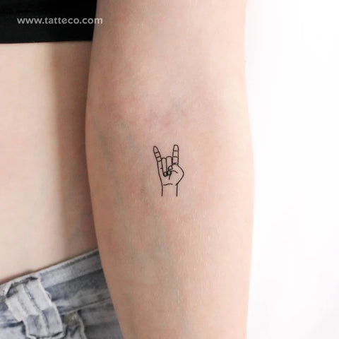 Music Tattoos: Rock on, Rock salute tattoo