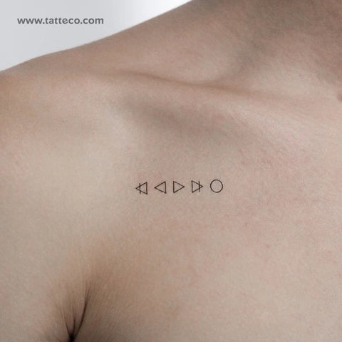Nature Tattoos: A line of alchemy symbols tattoo