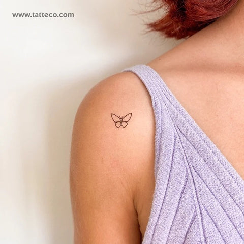 Nature tattoos: Fine line butterfly tattoo