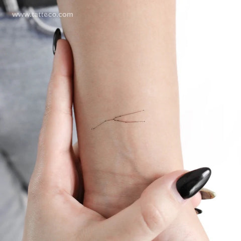 Nature Tattoos: minimal, small taurus constellation tattoo