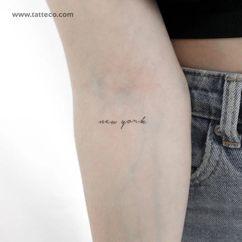New York Tattoos: New York handwritten quote tattoo