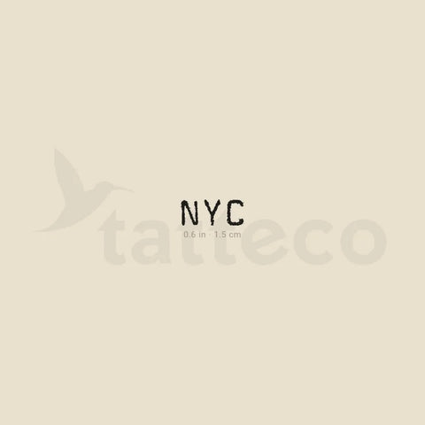 New York Tattoos: NYC Capital letter tattoo