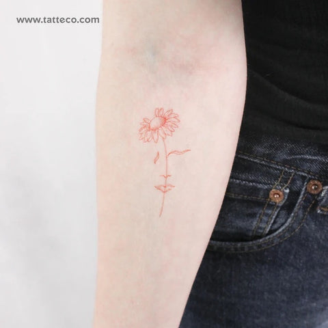 Red Tattoos: Daisy red face tattoo