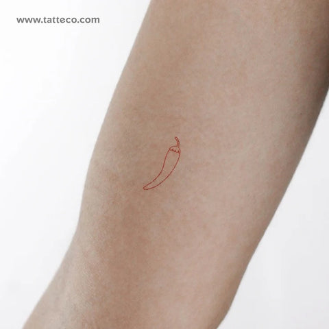 Red Tattoos: Red chili pepper tattoo