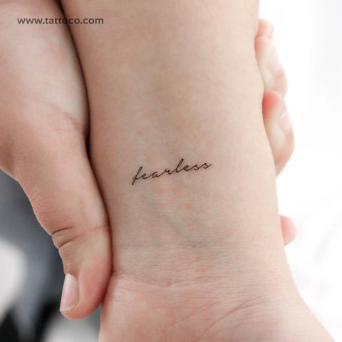 Semi permanent vs temporary tattoos: fearless handwriting tattoo
