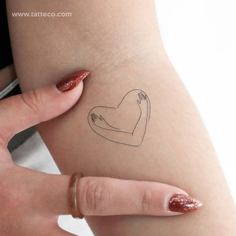 Semi permanent vs temporary tattoos: Self love drawing tattoo