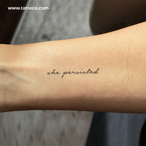 She persisted temporary tattoo