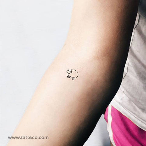 Minimalist Sheep Temporary Tattoo