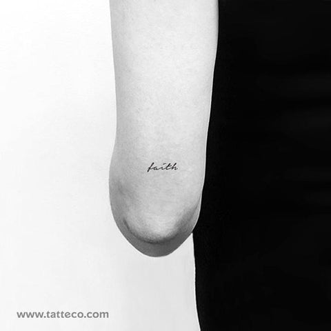 Minimalist 'faith' temporary tattoo - Eco-friendly and environmentally friendly