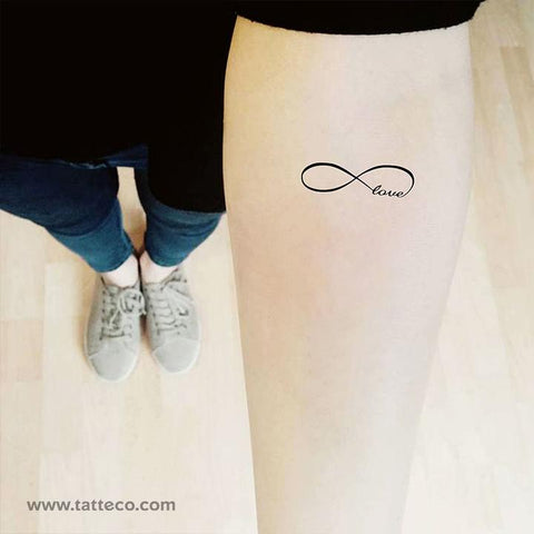 Infinity love eco-friendly temporary tattoo