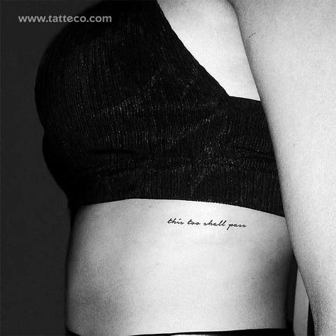 This too shall pass eco-friendly temporary tattoo