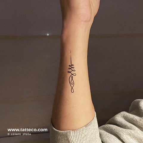 Unalome Temporary Tattoo