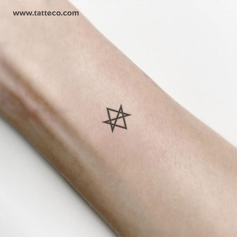 Unicursal Hexagram Temporary Tattoo