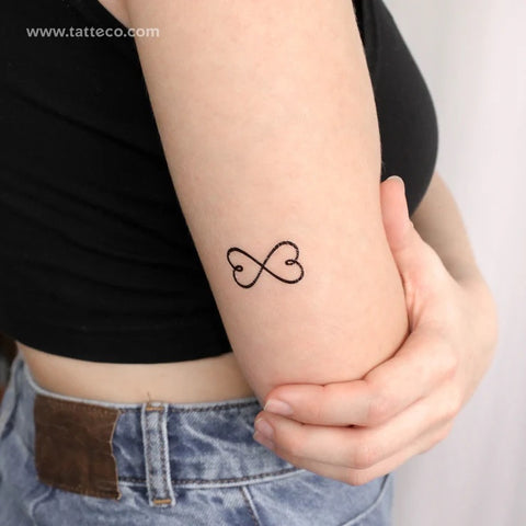 Wedding tattoos: Love heart infinity symbol tattoo