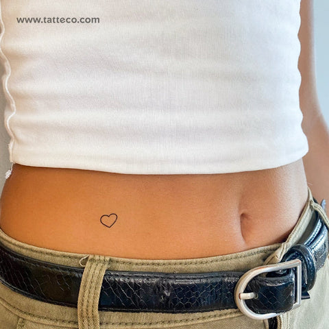 Wedding tattoos: Small heart outline tattoo