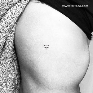 Earth Alchemical Symbol Temporary Tattoo  Set of 3  Tatteco