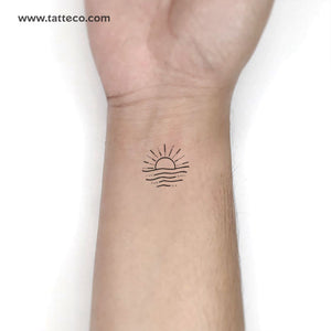 90 Sunset Tattoos For Men  Fading Daylight Sky Designs