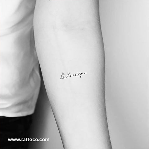 always tattoo harry potter wrist