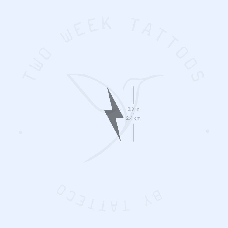 Black Lightning Bolt Semi-Permanent Tattoo - Set of 2 – Tatteco