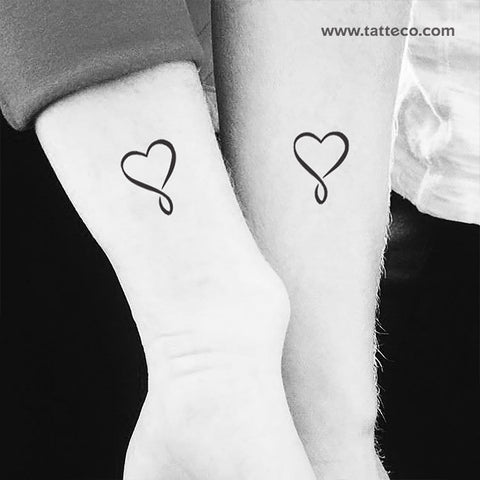 Matching Queen and King of Hearts Temporary Tattoos for Weddings - Set –  Tatteco