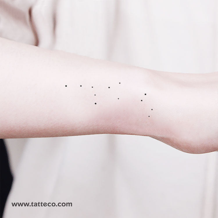 Minimalist Virgo Constellation Temporary Tattoo - Set Of 3 – Tatteco