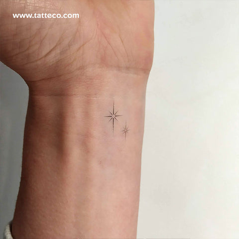 Christmas Star Temporary Tattoo Set of 3  Small Tattoos