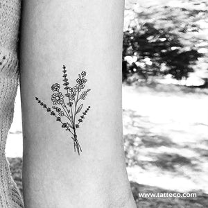 Custom Birth Flower Bouquet Tattoo Design  Etsy