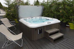 Hot Tub in Garden with Cover