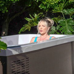 Woman in an ice bath
