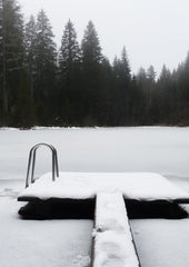 Frozen Lake with Snow