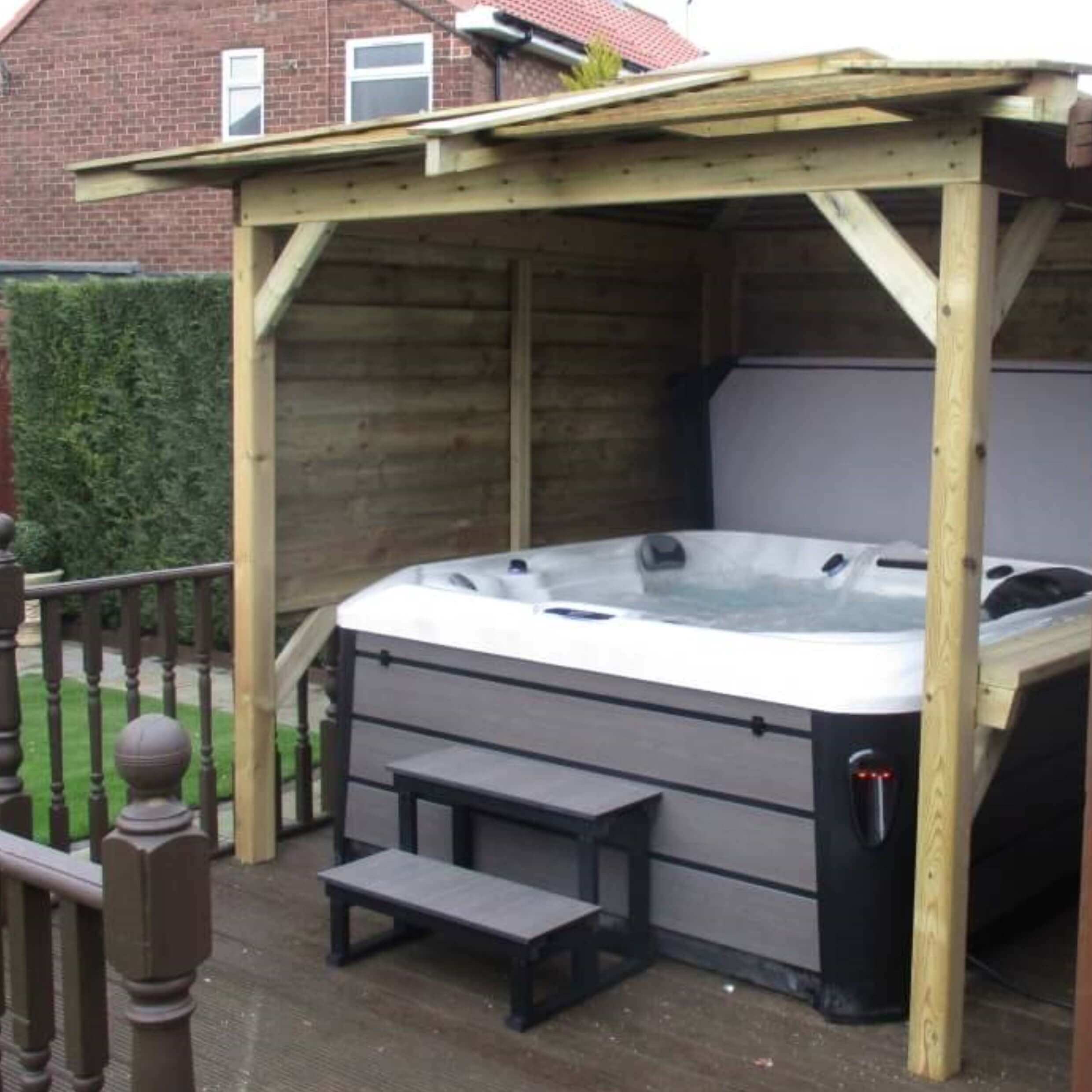 Outdoor Look Hot Tub With Gazebo Outdoor Living Jacuzzi Direct