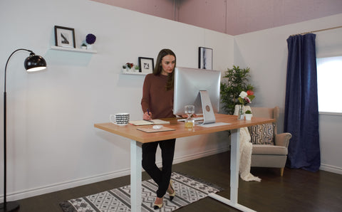 Photo of a girl for standing desk