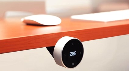 Standing desk hand remote with rotational control