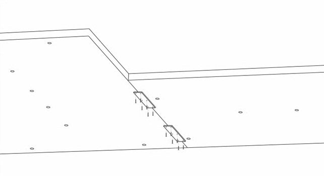 Two-tabletop bracket installation