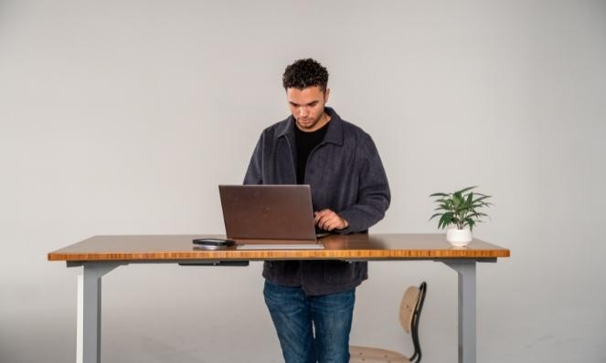 Using a stand-up desk