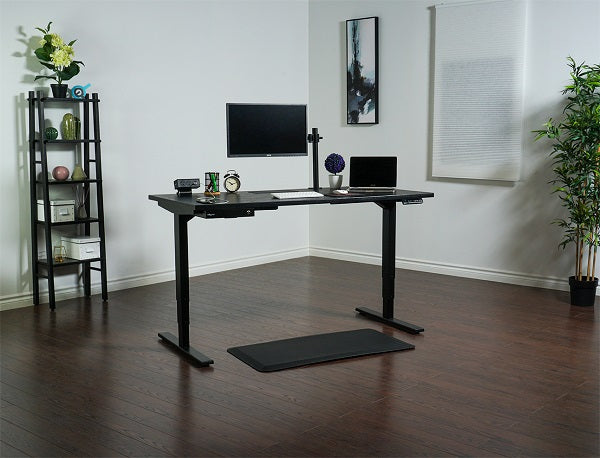 A monitor stand for a sit-stand desk