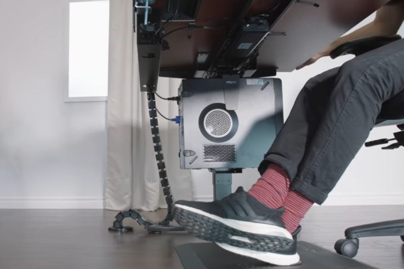 Standing desk cable management