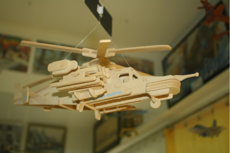 Wooden helicopter