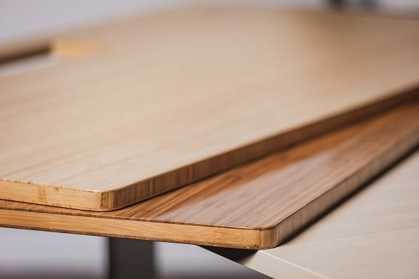 Bamboo and MDF materials for tabletops