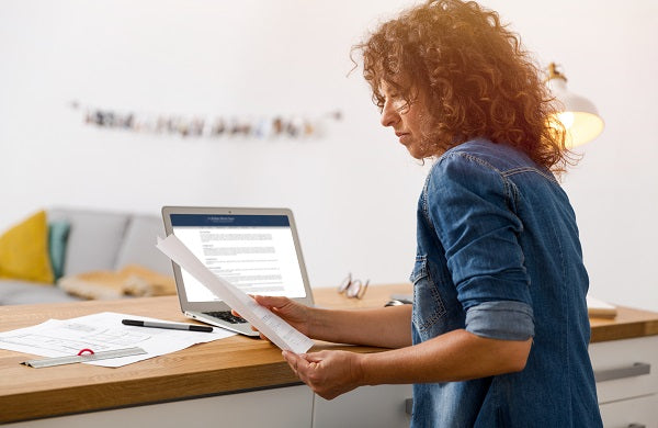 Woman working at an office