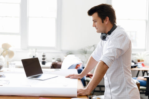 Man at at Standing Desk