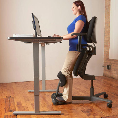 Healthpostures 5100 Black Ergonomic Stance Angle Chair National